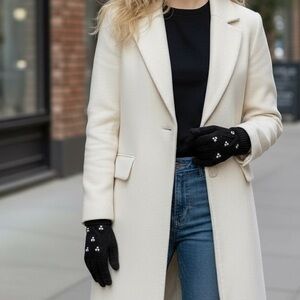 NWT INC International Concepts  Embellished Black Knit Gloves Gifts Warm